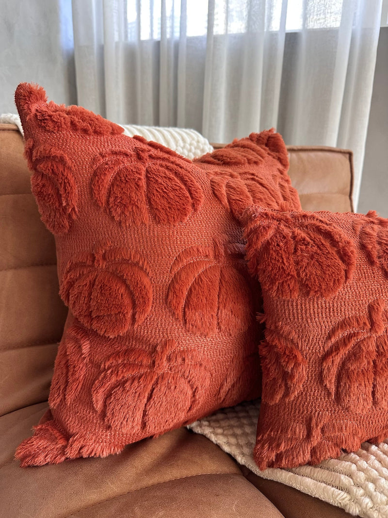 Busa Designs Burnt Orange Pumpkin Pillow Cover