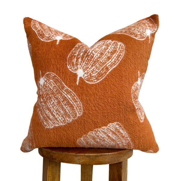 Busa Designs Burnt Orange Pumpkin Pillow Cover
