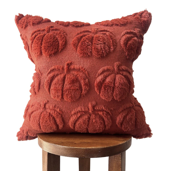 Busa Designs Burnt Orange Pumpkin Pillow Cover