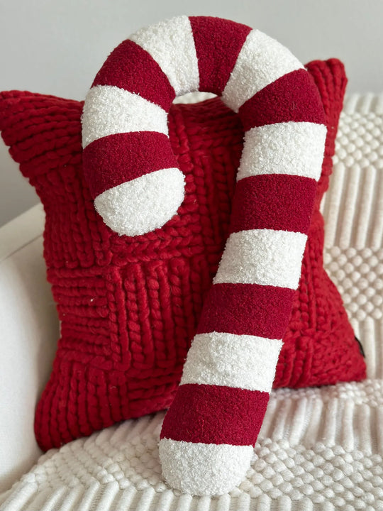 Busa Designs Candy Cane Shaped Pillow