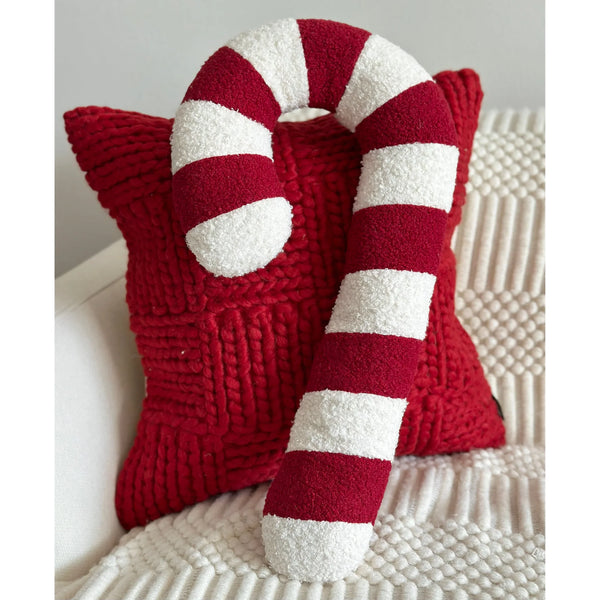 Busa Designs Candy Cane Shaped Pillow