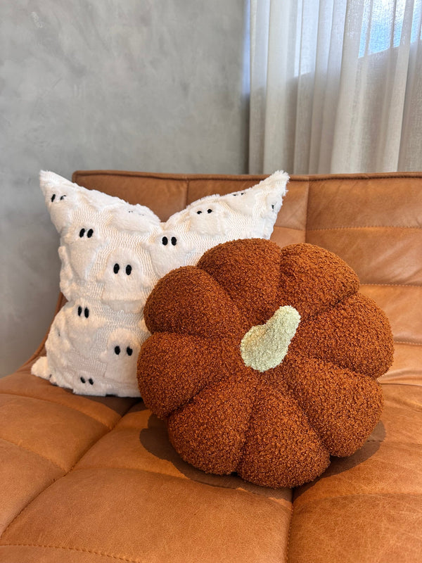 Busa Designs Jumbo Sherpa Orange Pumpkin Pillow