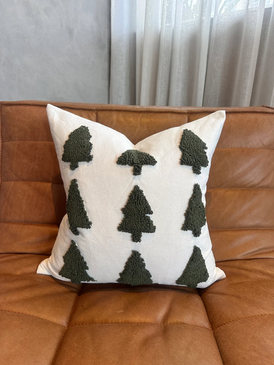 Busa Designs Tufted Christmas Tree Pillow Cover