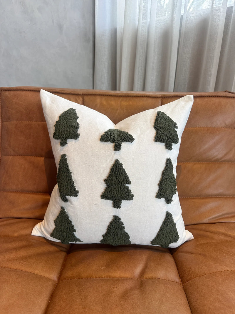 Busa Designs Tufted Christmas Tree Pillow Cover
