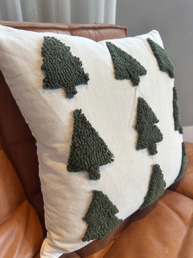 Busa Designs Tufted Christmas Tree Pillow Cover