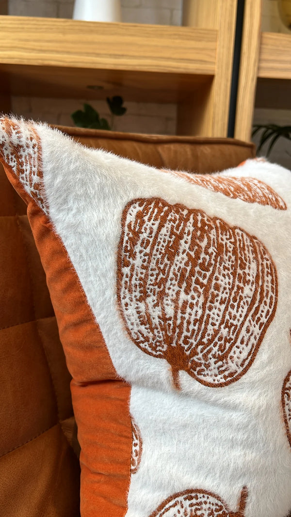 Busa Designs White Pumpkin Pillow Cover