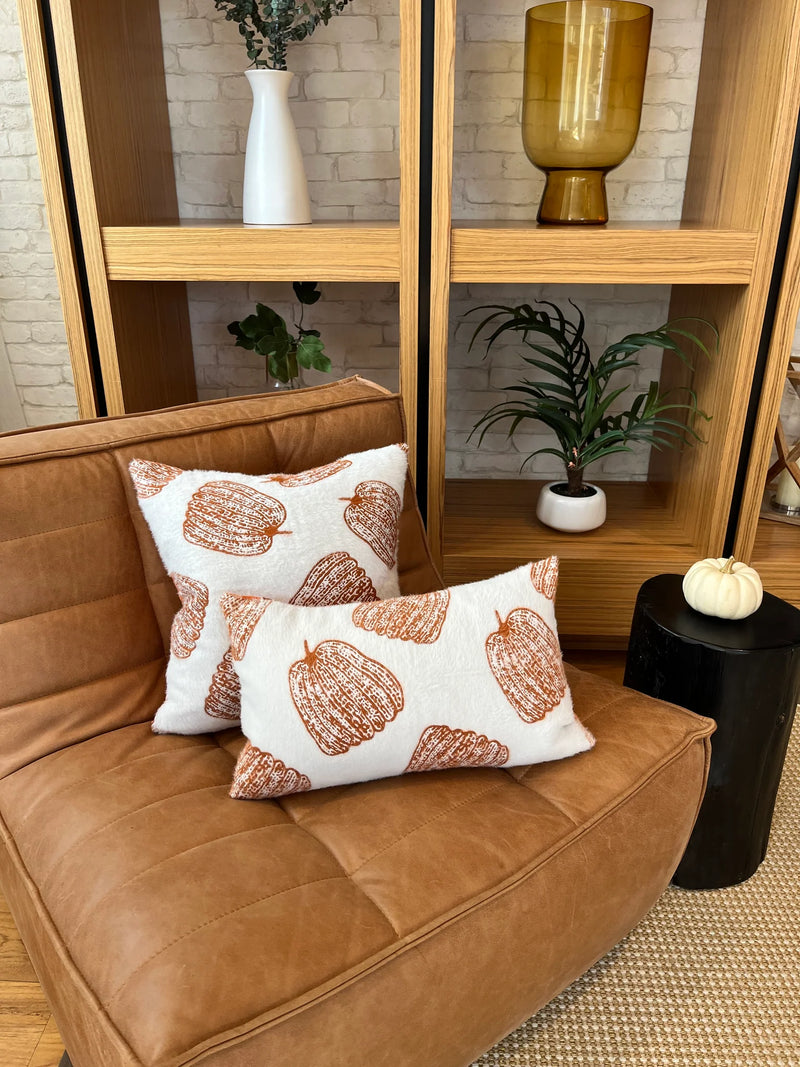 Busa Designs White Pumpkin Pillow Cover