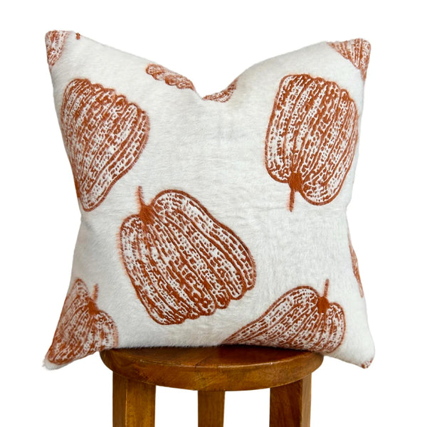 Busa Designs White Pumpkin Pillow Cover