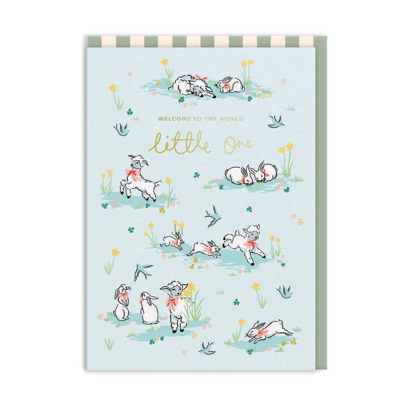 Ohh Deer Hello Little One Lambs Greeting Card