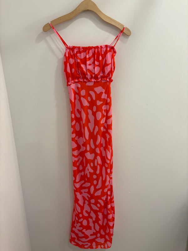 Lost + Wander Painterly Love Maxi Dress Multi Color