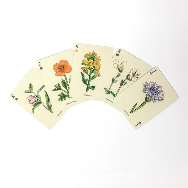 Roomytown Single Deck Playing Cards - Wildflowers