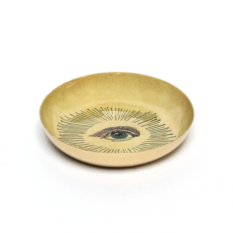 Roomytown Enamel Printed Tray Round - Eye