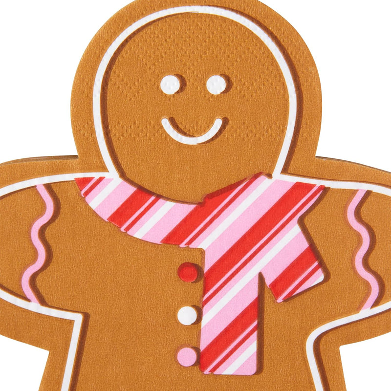 CR Gibson Holiday Gingerbread Die Cut Lunch Napkin