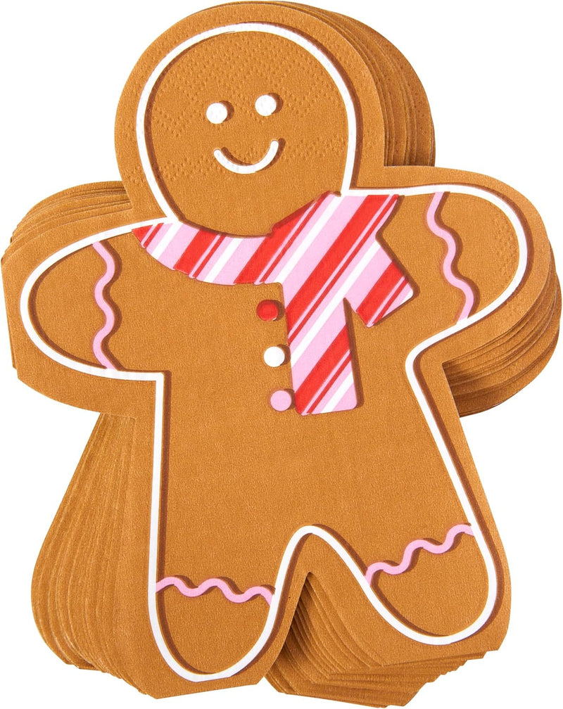 CR Gibson Holiday Gingerbread Die Cut Lunch Napkin
