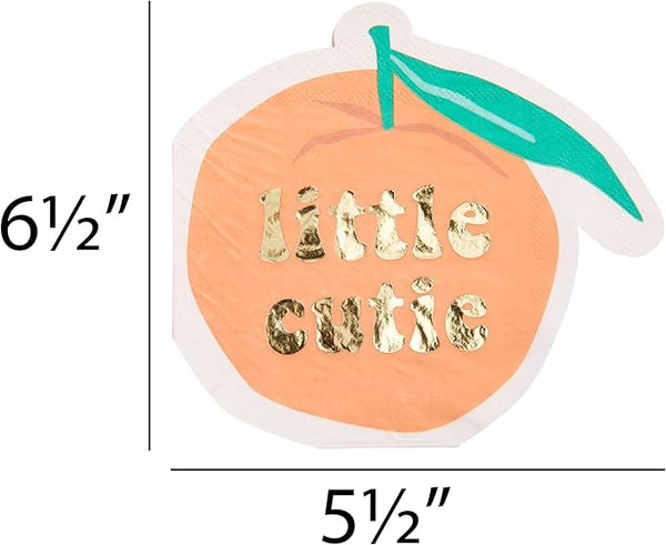 CR Gibson Little Cutie Die Cut W Gold Foillunch Napkin