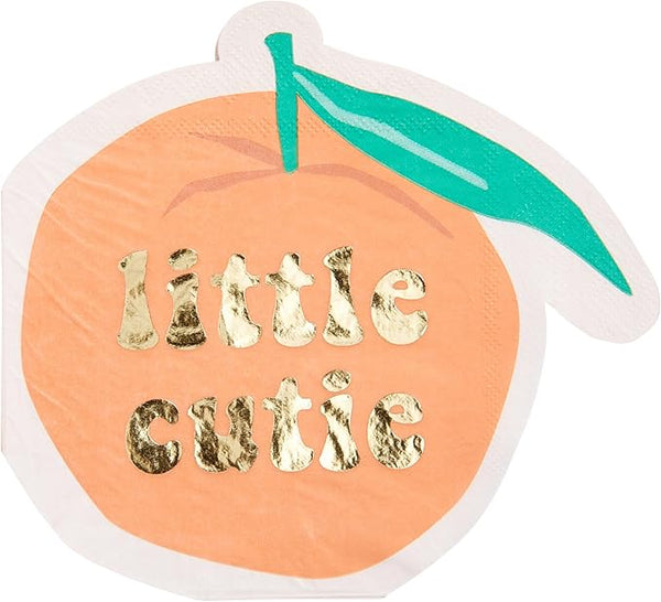 CR Gibson Little Cutie Die Cut W Gold Foillunch Napkin