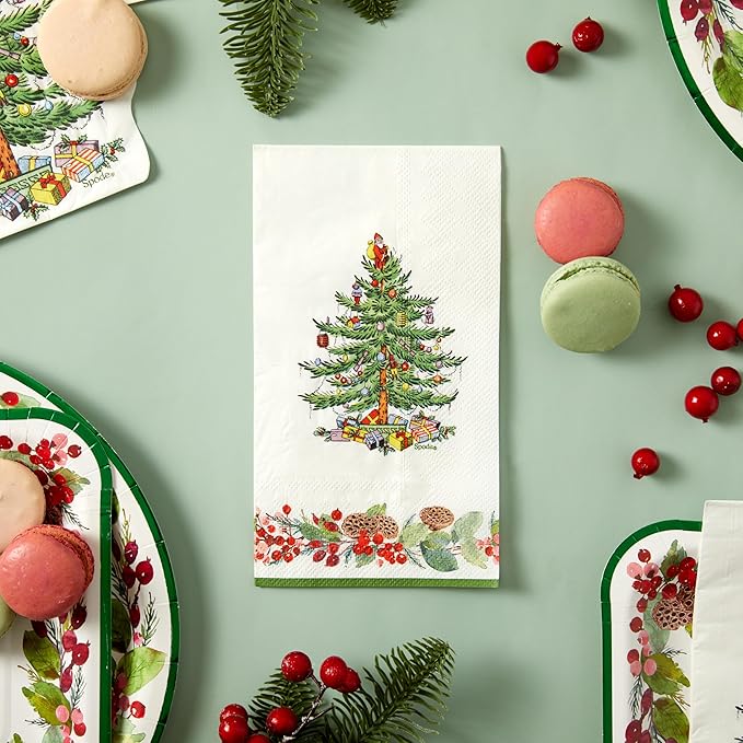 CR Gibson Spode Pinecone Guest Dinner Napkins