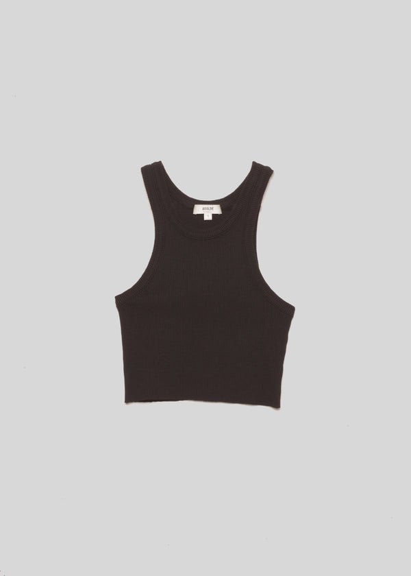 Agolde Cropped Bailey Tank In Black