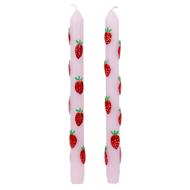 Talking Tables Statement Strawberry Lilac Dinner Candles