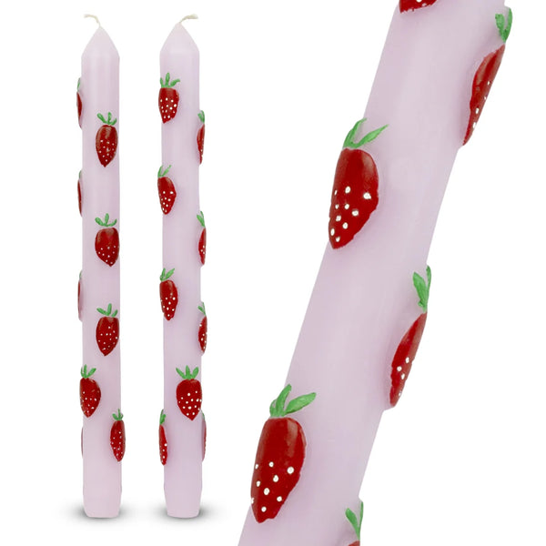 Talking Tables Statement Strawberry Lilac Dinner Candles
