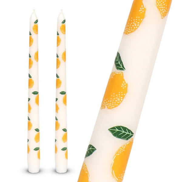 Talking Tables Lemon Taper Dinner Candles - 2 Pack