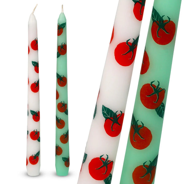 Talking Tables Tomato Taper Dinner Candles - 2 Pack