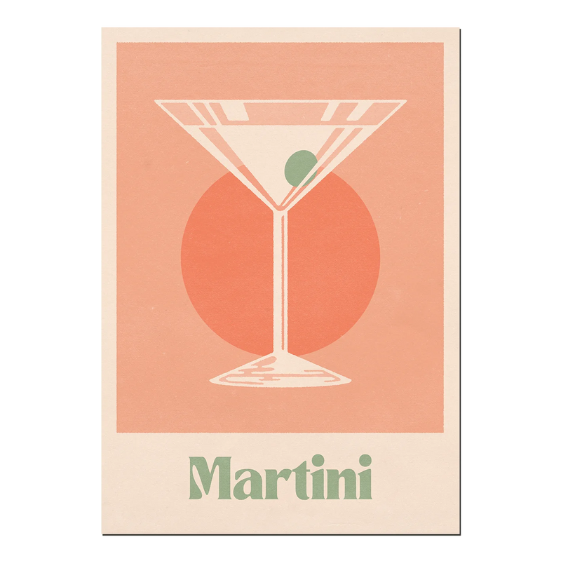 Cai & Jo Martini Print A3