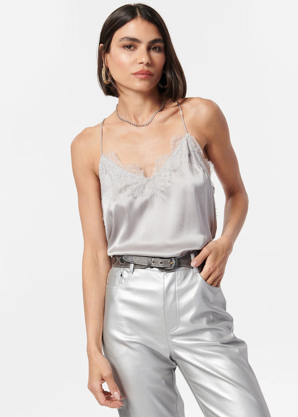 Cami NYC Racer Charmeuse Cami Quill