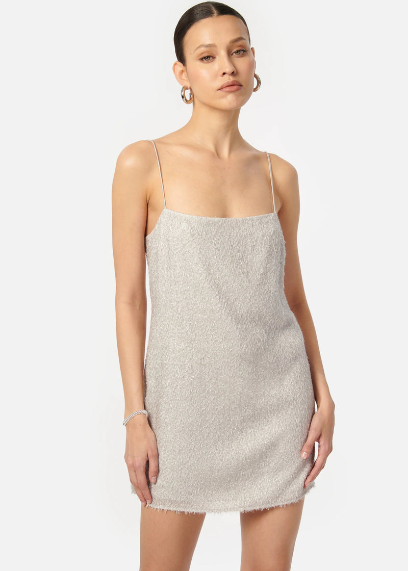 Cami NYC Rin Metalic Chiffon Mini Dress Haze