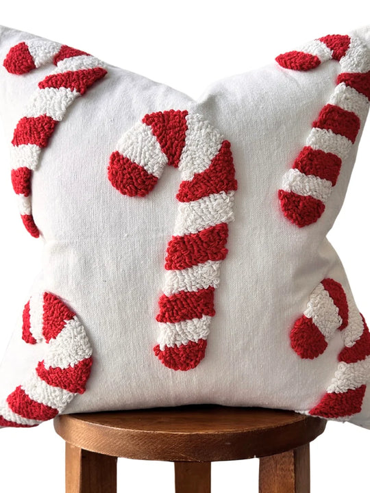 Busa Designs Candy Cane Pillow Cover