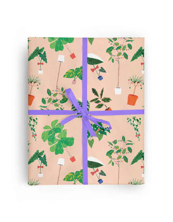 Carolyn Suzuki Goods Botanical Xmas Rolled Gift Wrap