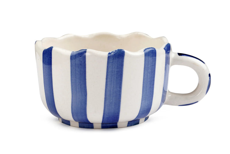 Casa Amarosa Blue Cappuccino Cup, 2.9 x 3.9 Inches