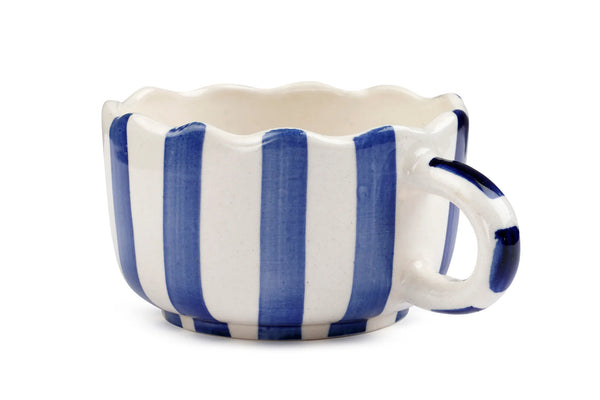 Casa Amarosa Blue Cappuccino Cup, 2.9 x 3.9 Inches