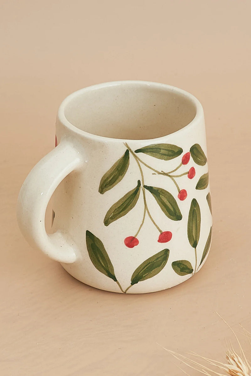 Casa Amarosa Olive leaf Coffee Mug- Yellow , 3.5 X 3 Inches