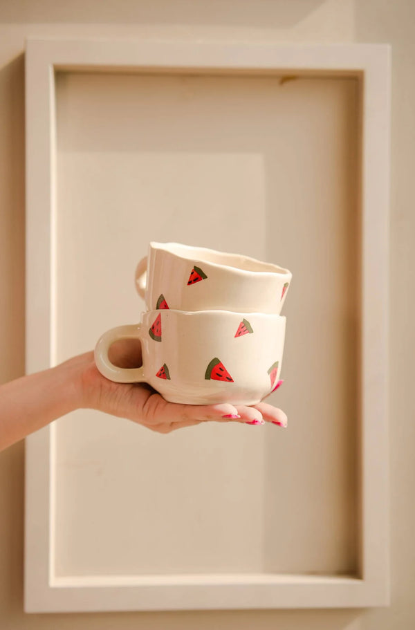Casa Amarosa Watermelon Coffee Mug - 2.9 x 3.9 Inches