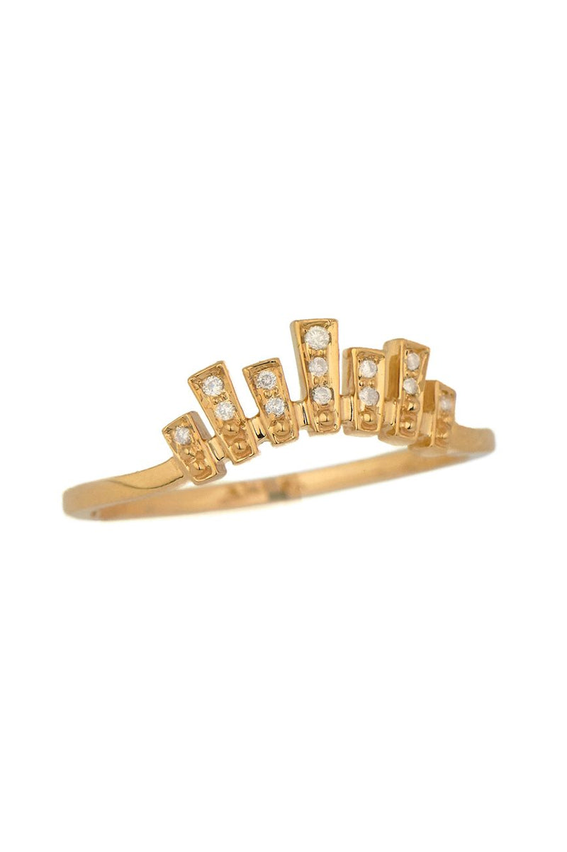 Celine Daoust Irregular Crown & Diamonds Ring