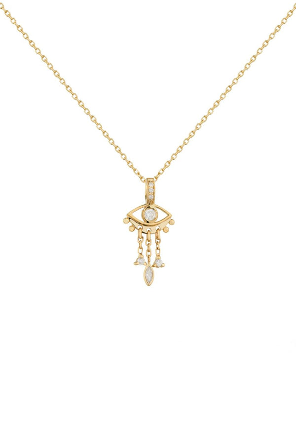 Celine Daoust Small Diamond Eye With Dangling Details Necklace