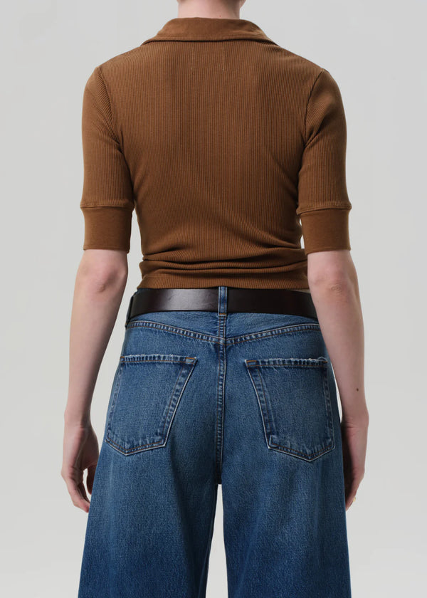 Citizens of Humanity Amina Polo Shirt In Manuka