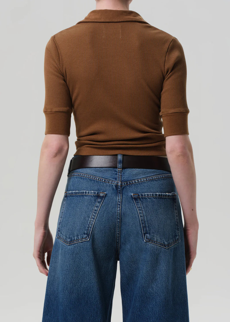 Citizens of Humanity Amina Polo Shirt In Manuka