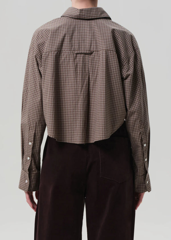 Citizens of Humanity Ana Cropped Shirt In Heritage Plaid