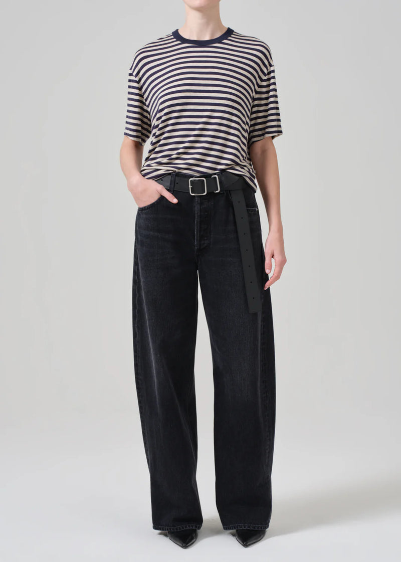 Citizens of Humanity Elisabetta Relaxed Tee In Navy Stripe