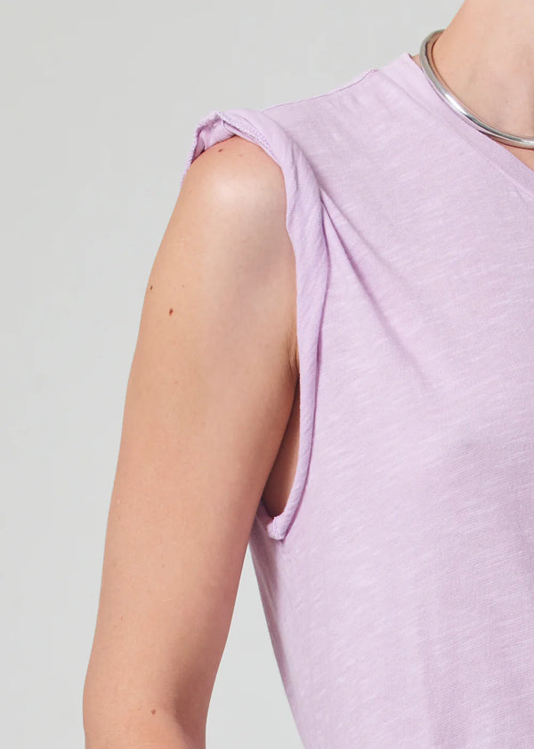 Citizens of Humanity Kelsey Roll Sleeve Tee Lavender