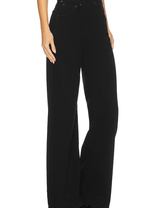 Citizens of Humanity Lyra Long Wide Leg In Plush Black