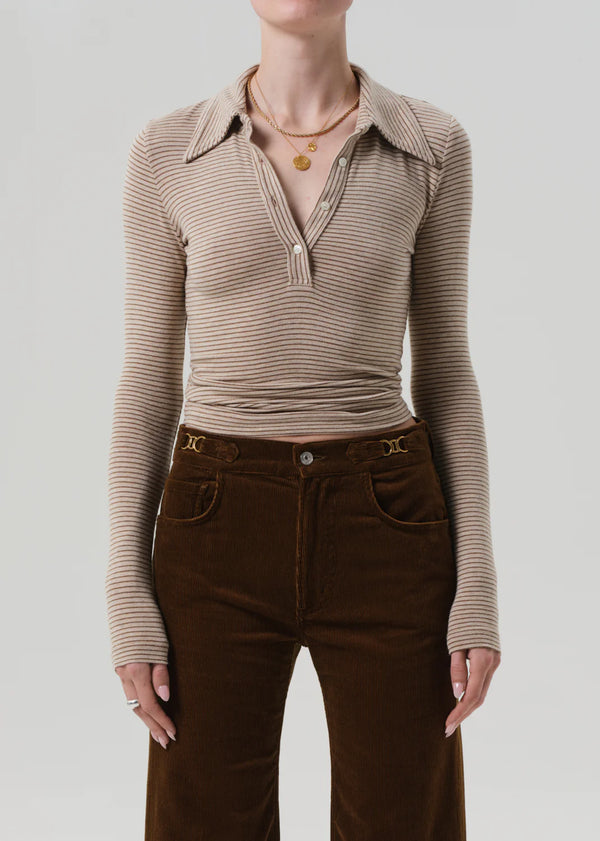 Citizens of Humanity Shaea Polo In Chiltern And Oatmeal