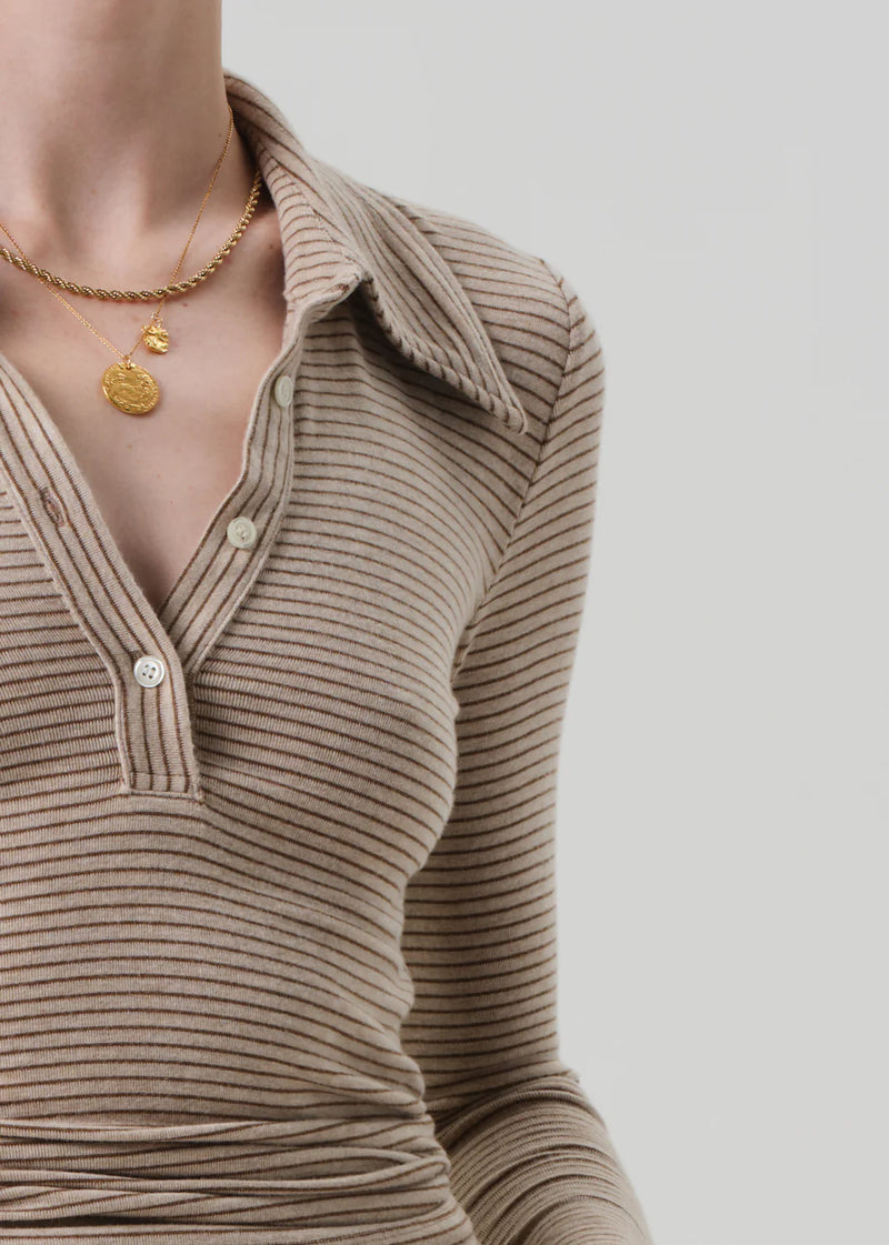Citizens of Humanity Shaea Polo In Chiltern And Oatmeal
