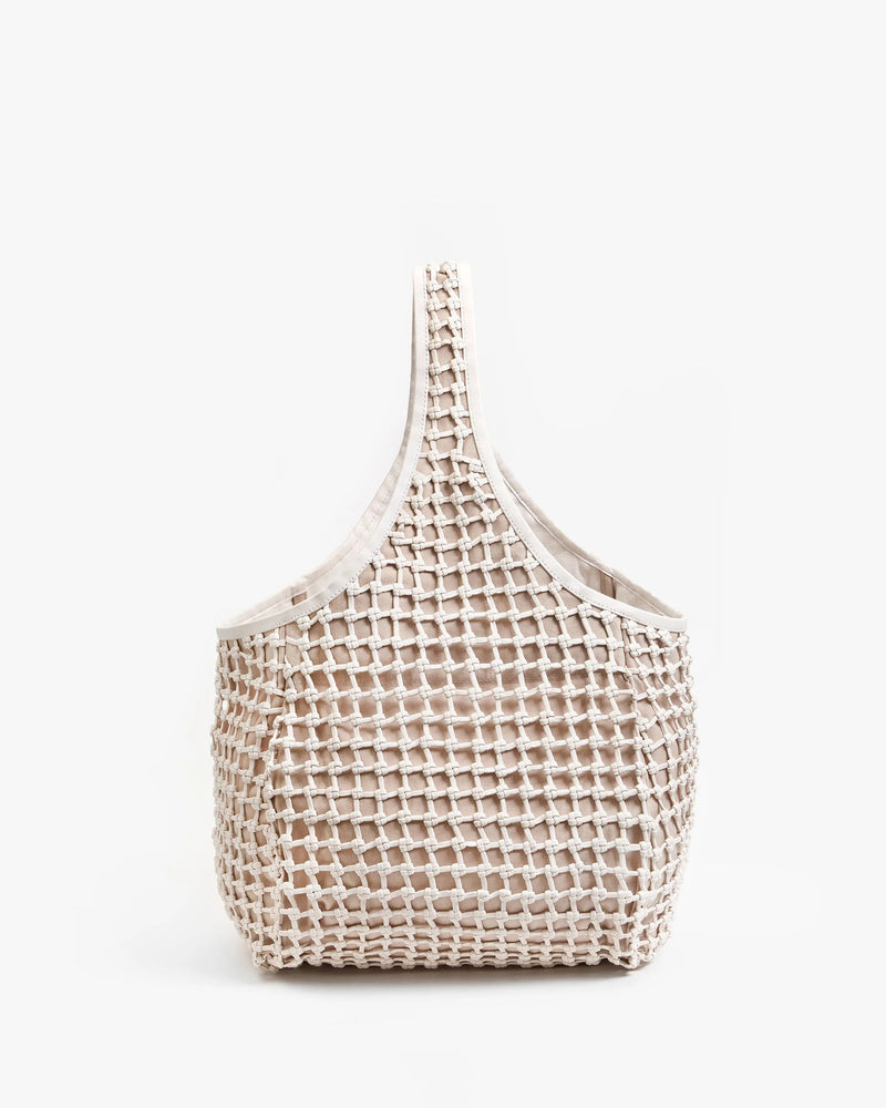 Clare V. Bando - Knot Woven Leather - White