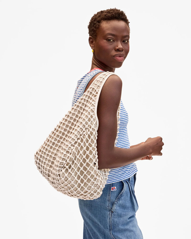 Clare V. Bando - Knot Woven Leather - White