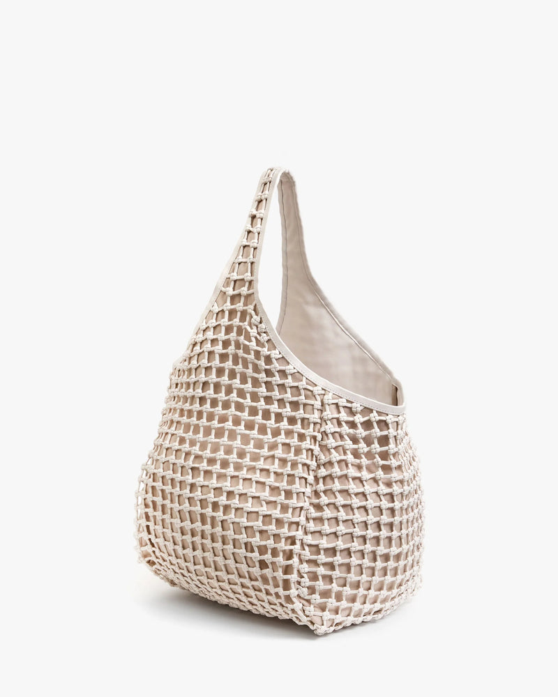 Clare V. Bando - Knot Woven Leather - White