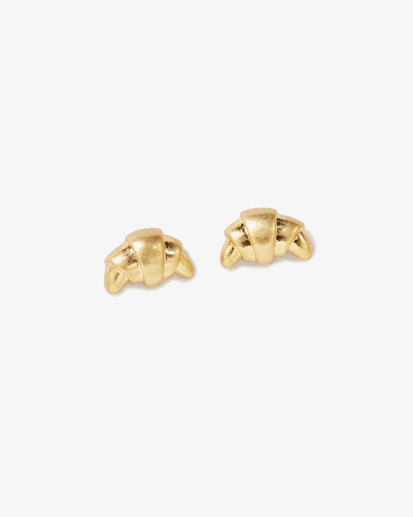 Clare V. Croissant Studs - Vintage Gold
