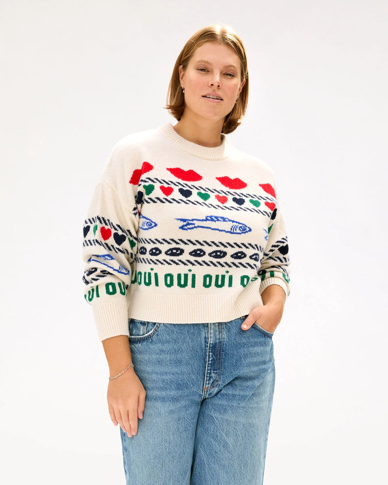 Clare V. Icon Sweater Cream